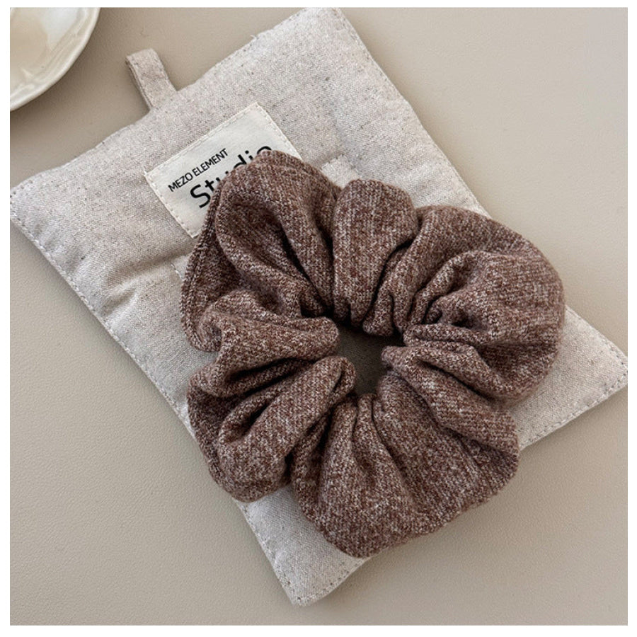 3-Piece Ruched Heathered Elastic Hair Scrunchy Style A / One Size Apparel and Accessories