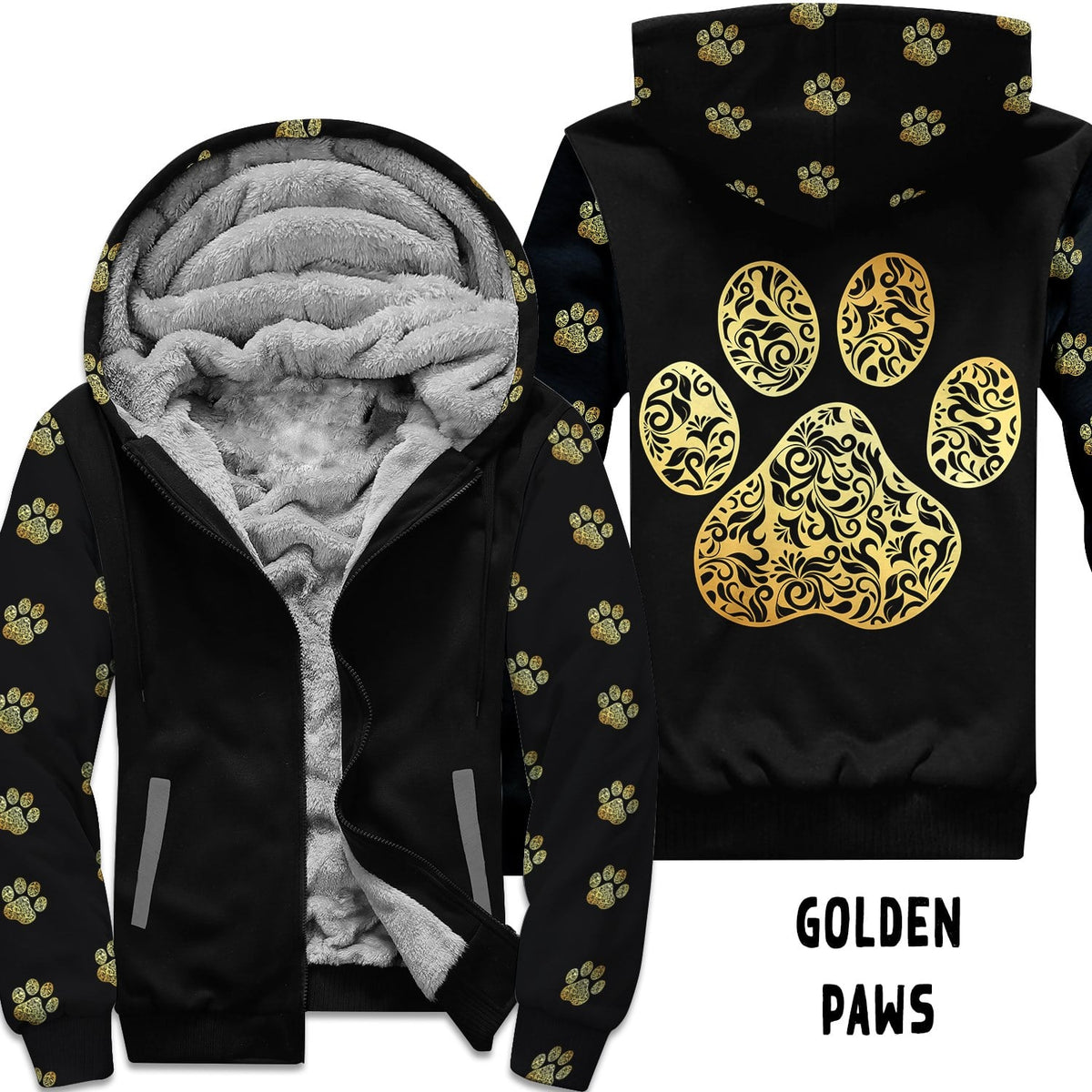 Preorder Custom Zip Hoodie Jacket - Golden Paws - Closes 1 Dec - ETA early Mar 2025