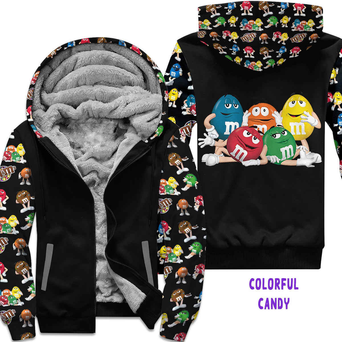 Preorder Custom Zip Hoodie Jacket - Colourful Candy - Closes 1 Dec - ETA early Mar 2025