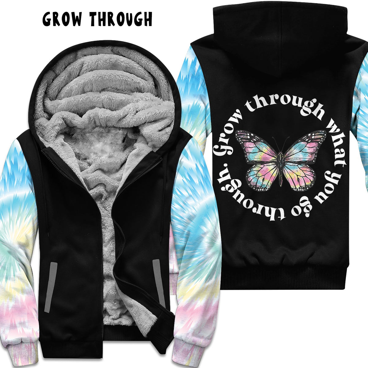 Preorder Custom Zip Hoodie Jacket - Grow Through - Closes 1 Dec - ETA early Mar 2025