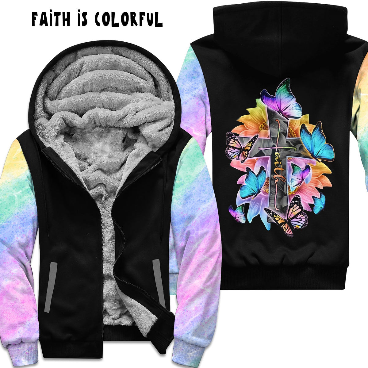 Preorder Custom Zip Hoodie Jacket - Faith Is Colourful - Closes 1 Dec - ETA early Mar 2025