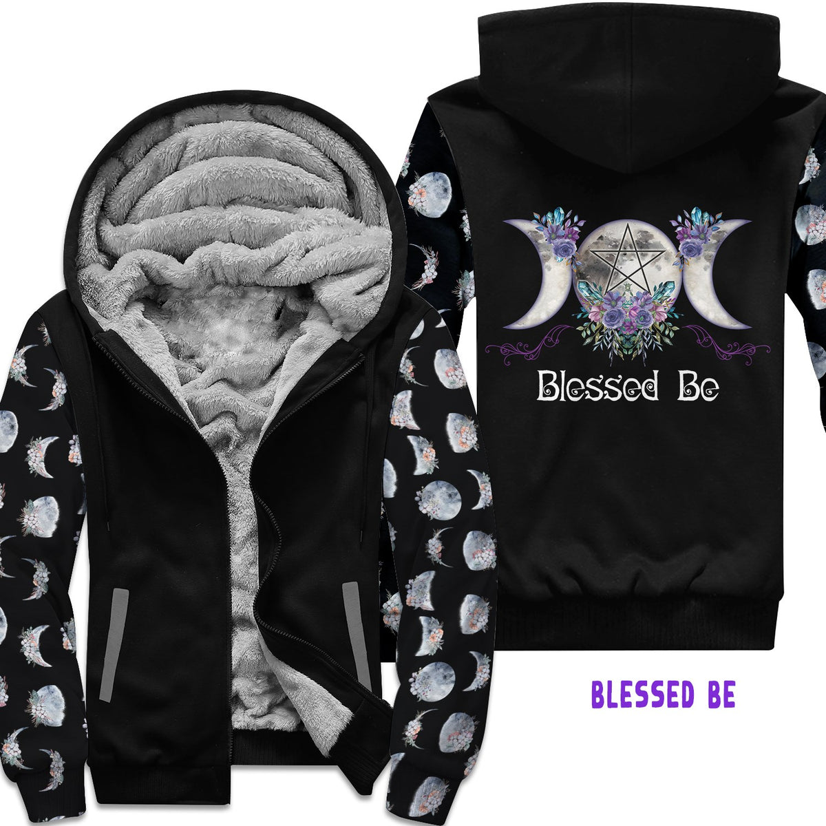 Preorder Custom Zip Hoodie Jacket - Blessed Be - Closes 1 Dec - ETA early Mar 2025