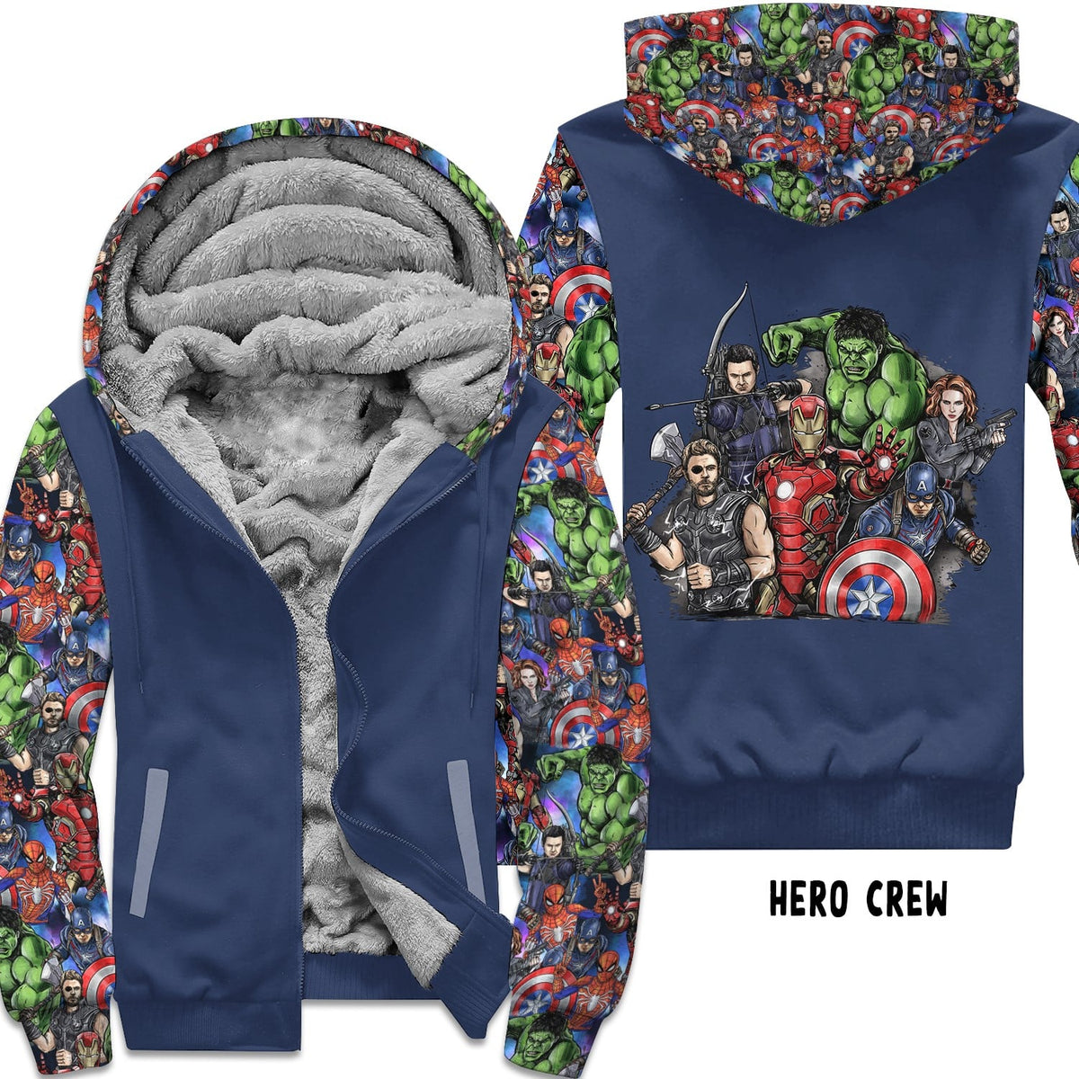 Preorder Custom Zip Hoodie Jacket - Hero Crew - Closes 1 Dec - ETA early Mar 2025