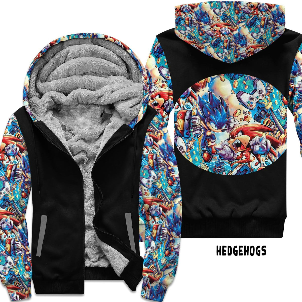 Preorder Custom Zip Hoodie Jacket - Hedgehogs - Closes 1 Dec - ETA early Mar 2025