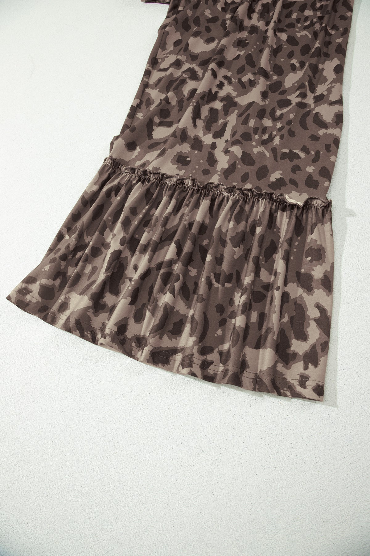 Multicolour Camo Print Wide Leg Casual Pants