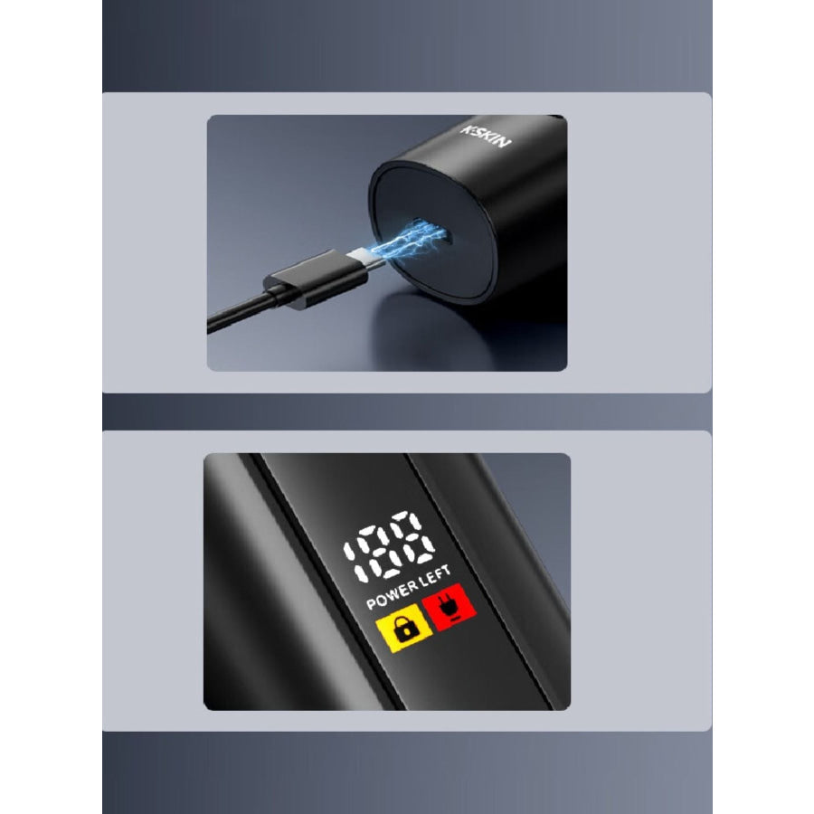 3D Rotary Electric Shaver with LED Display Black / ONESIZE Apparel and Accessories