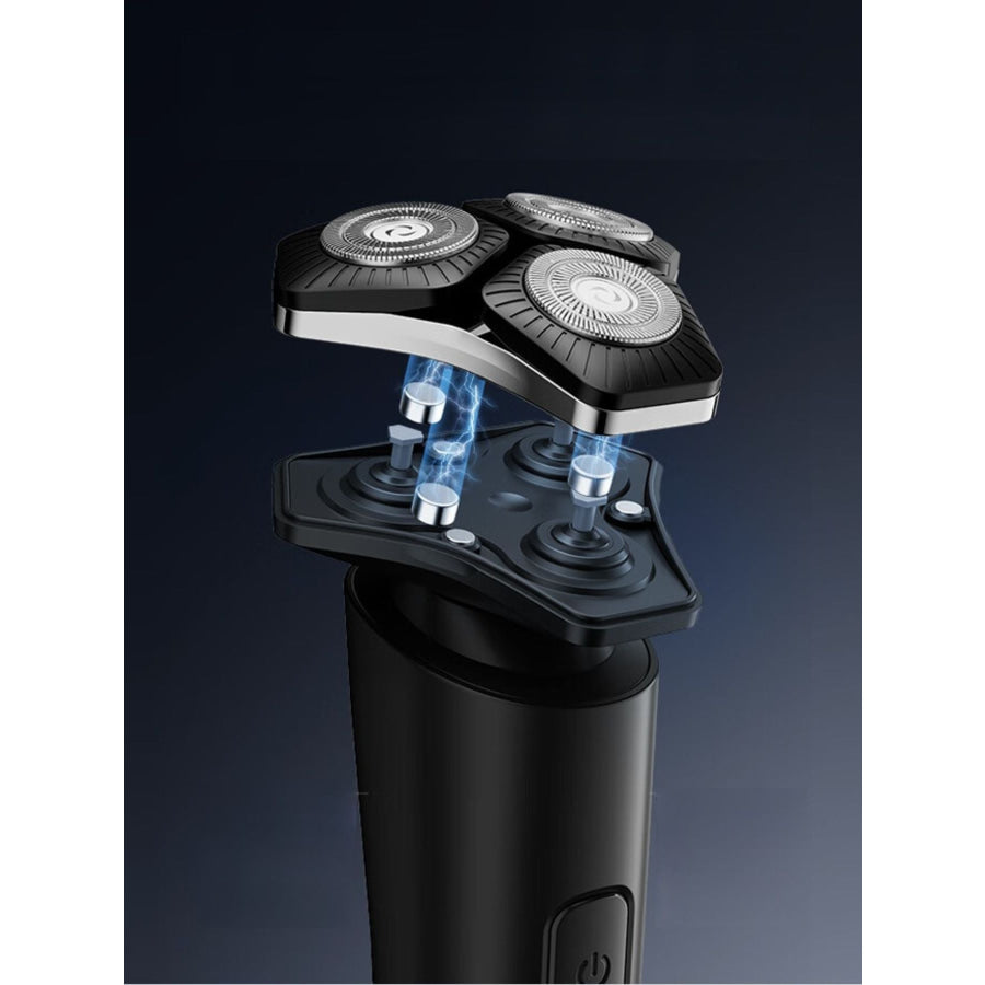 3D Rotary Electric Shaver with LED Display Black / ONESIZE Apparel and Accessories