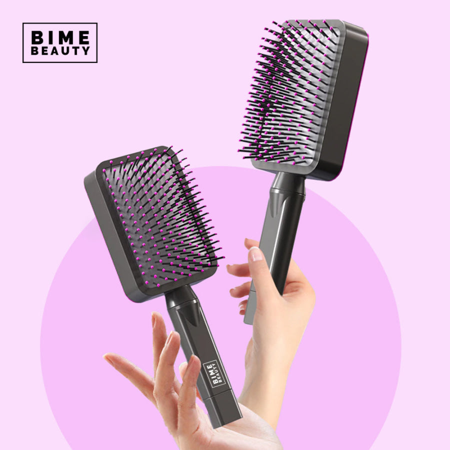 3D Self - cleaning Deluxe Rectangular Hair Brush Combs