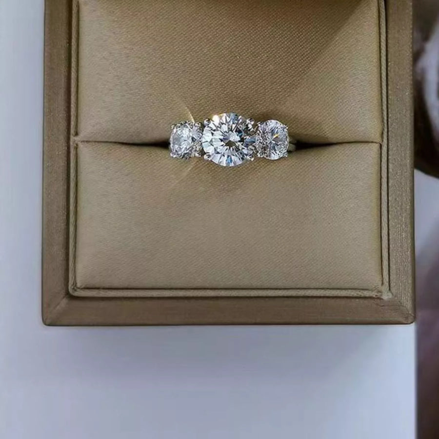 4 Carat Moissanite 925 Sterling Silver Ring Apparel and Accessories
