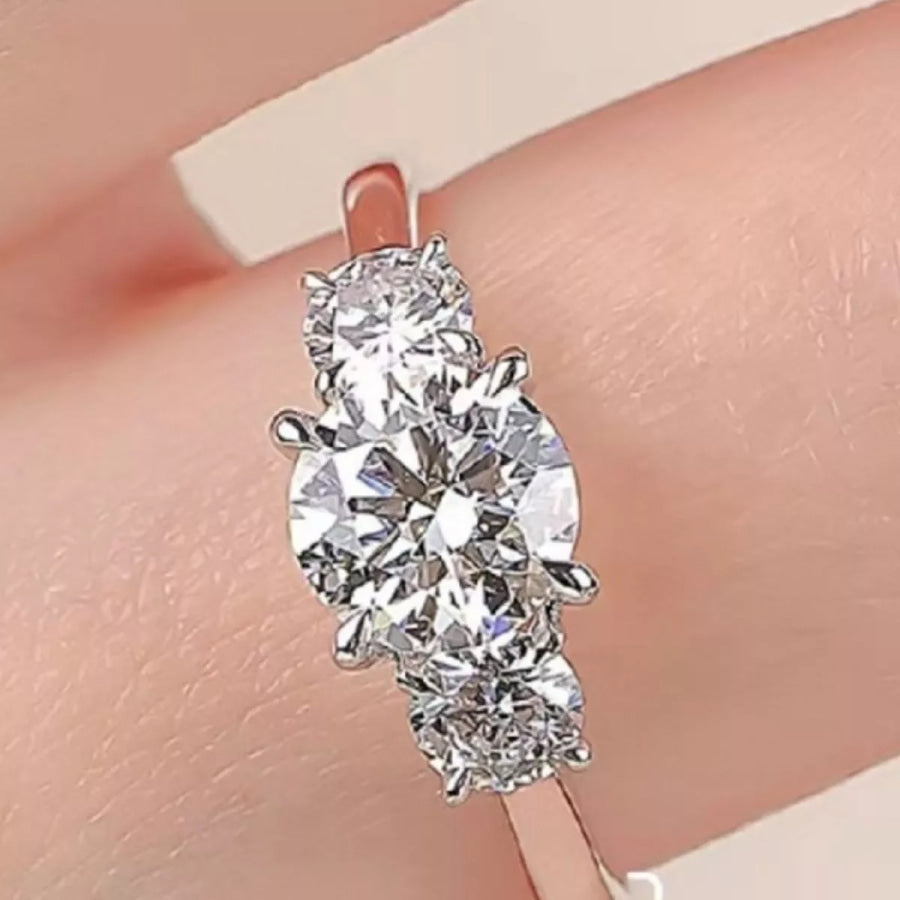 4 Carat Moissanite 925 Sterling Silver Ring Apparel and Accessories