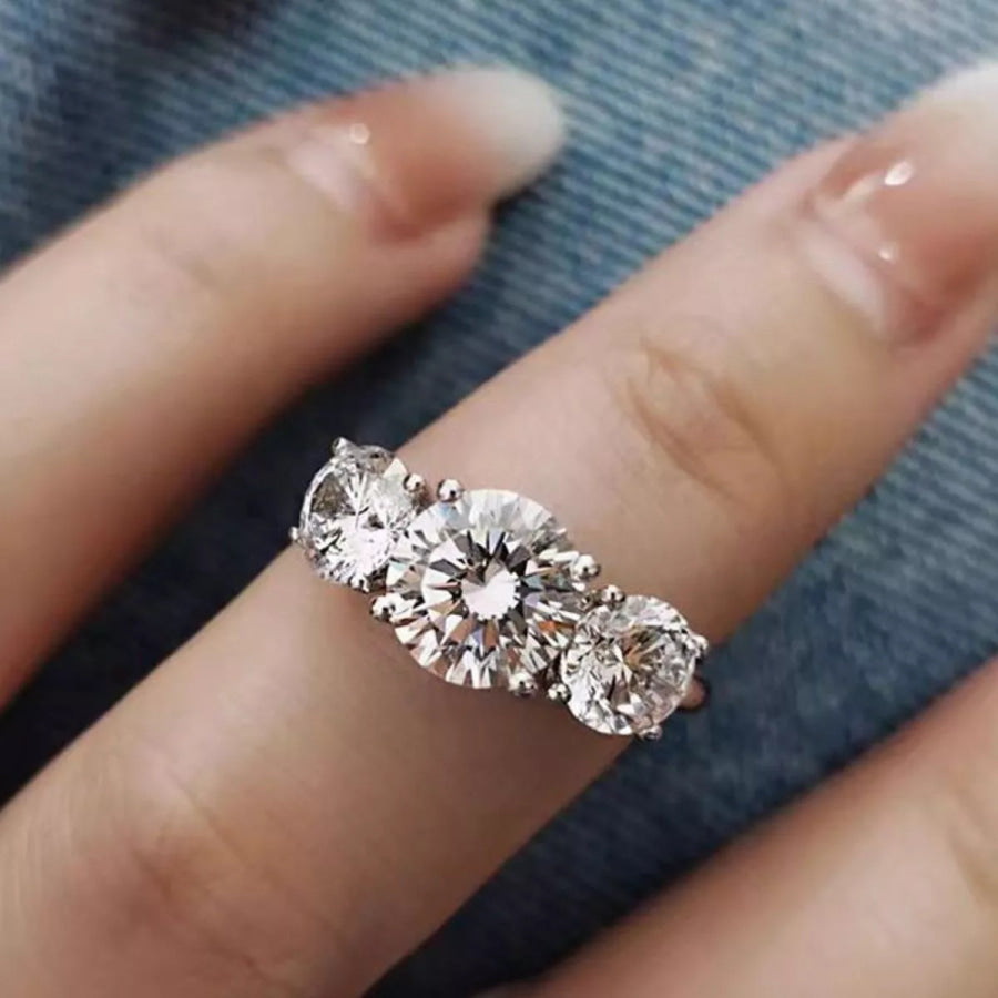 4 Carat Moissanite 925 Sterling Silver Ring Apparel and Accessories