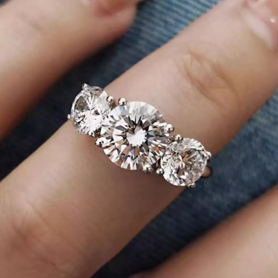 4 Carat Moissanite 925 Sterling Silver Ring Apparel and Accessories