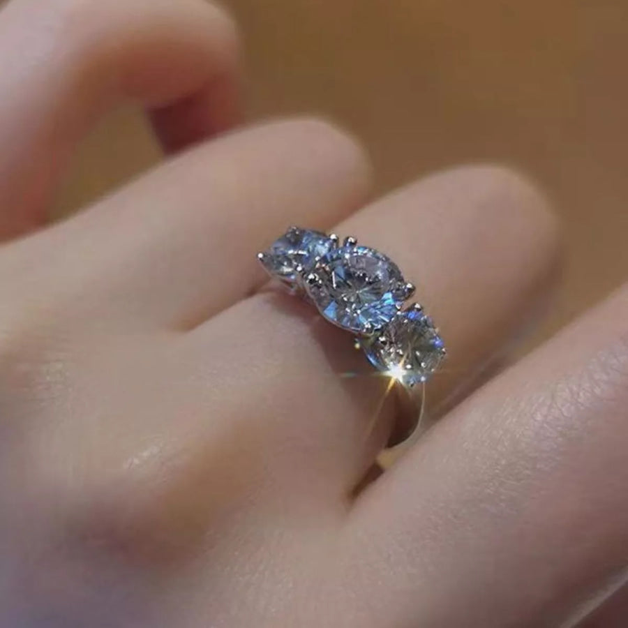 4 Carat Moissanite 925 Sterling Silver Ring Apparel and Accessories