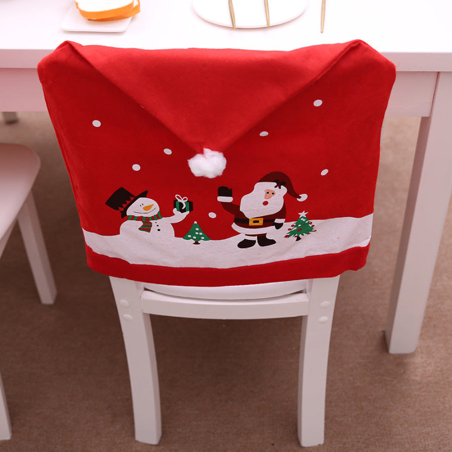 4-Pack Christmas Element Chair Cover Red / One Size/4 Pack Apparel and Accessories