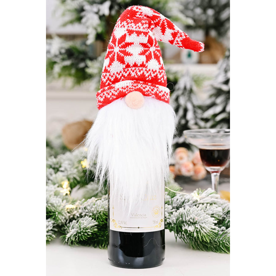 4-Pack Christmas Faceless Gnome Wine Bottle Covers Santa Hat / One Size/4 Pack Apparel and Accessories