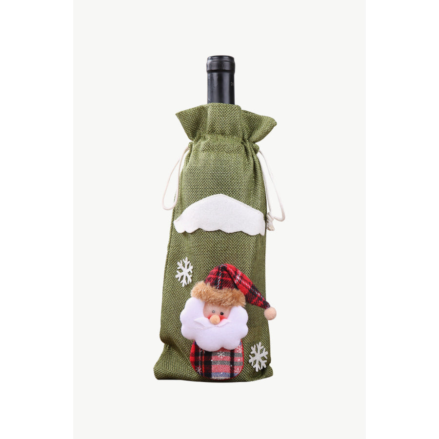 4-Pack Christmas Gnome Bottle Cover Red/Green/Beige Snowman/Beige Reindeer / One Size/4 Pack Apparel and Accessories