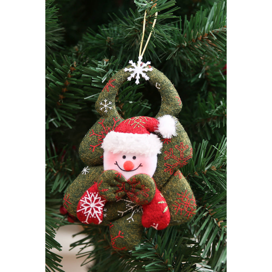 4-Pack Christmas Snowflake Figure Hanging Widgets Santa/Snowman/Reindeer/Bear / One Size/4 Pack Apparel and Accessories