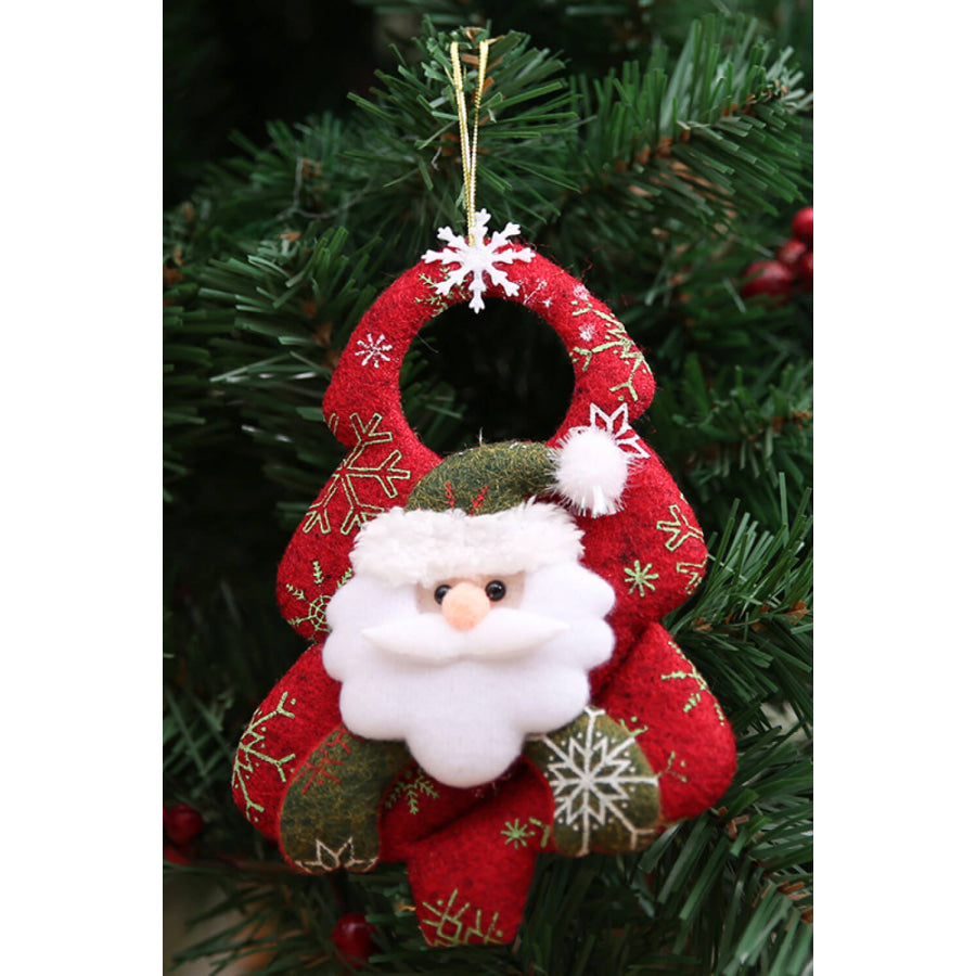 4-Pack Christmas Snowflake Figure Hanging Widgets Santa/Snowman/Reindeer/Bear / One Size/4 Pack Apparel and Accessories