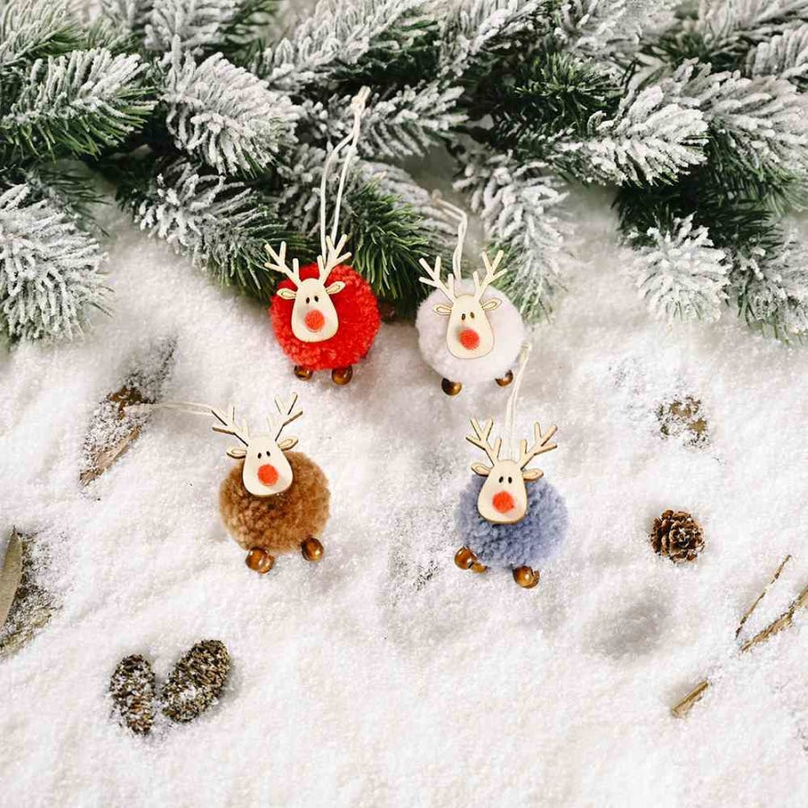 4-Piece Reindeer Hanging Widgets Multicolor / One Size