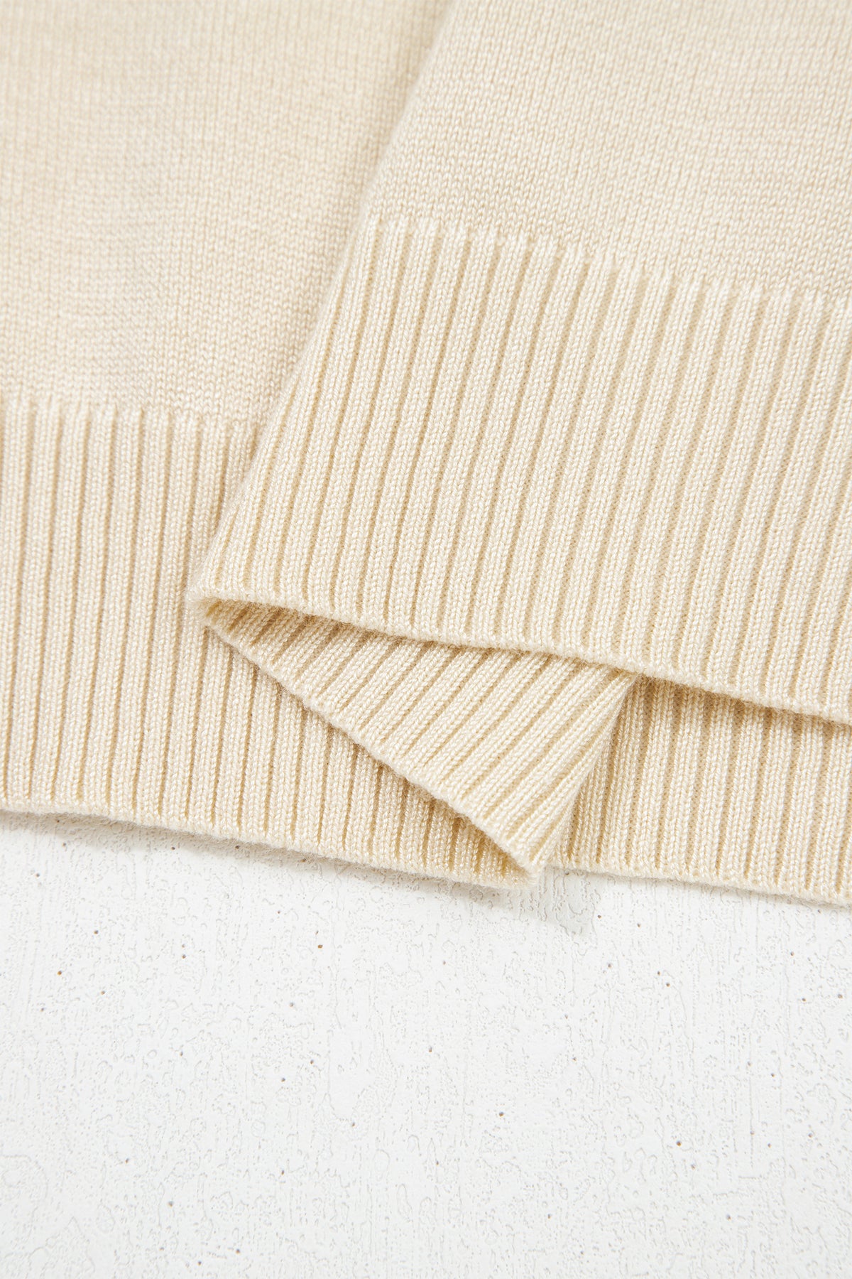 Jet Stream Short Sleeve Knit Denim Patchwork Polo Collar Sweater