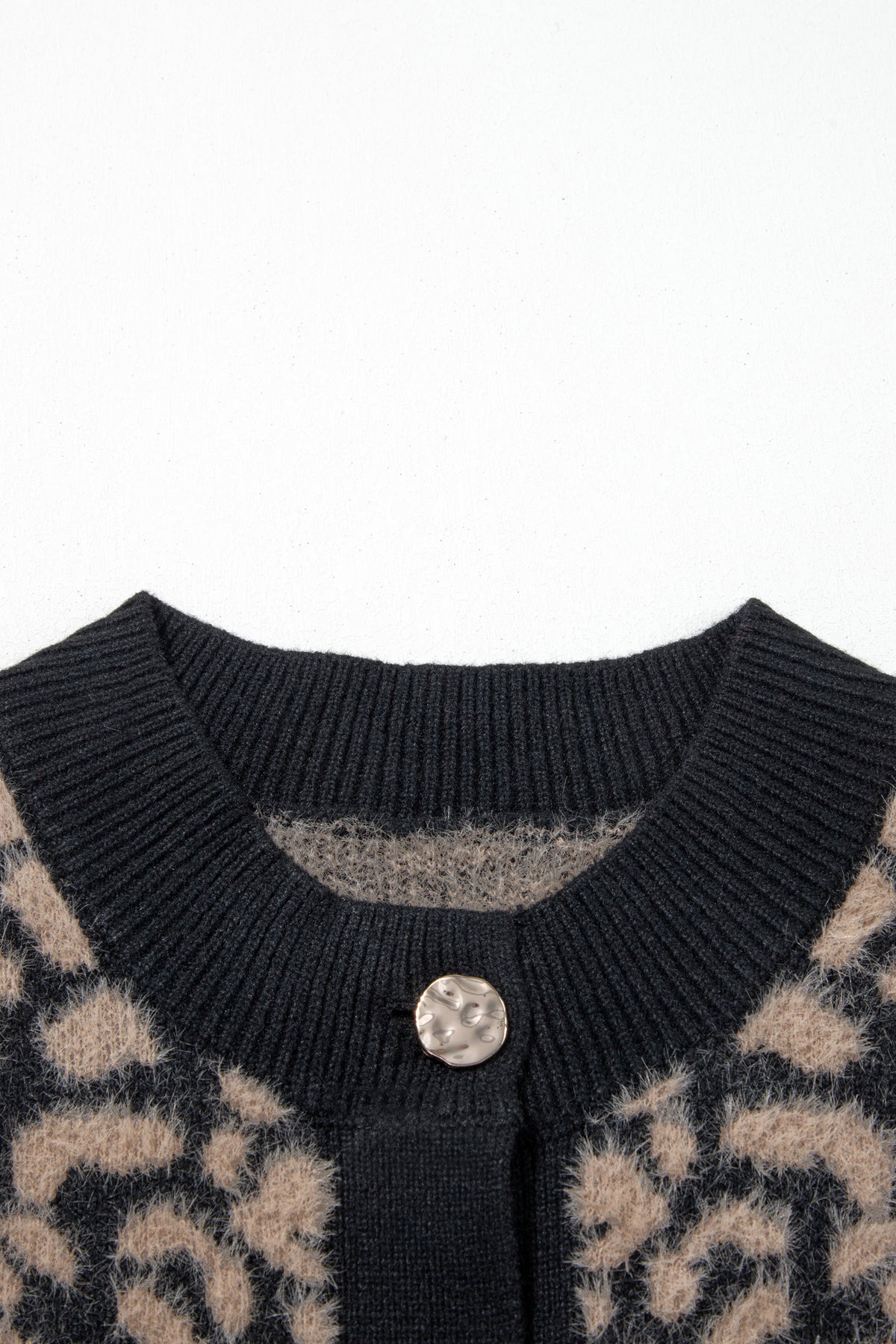 Pink Leopard Print Knit Sleeveless Regular Wash Sweater Vest
