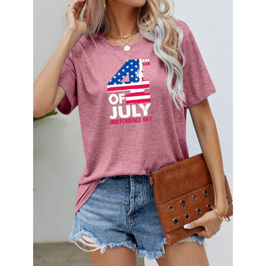 4th OF JULY INDEPENDENCE DAY Graphic Tee Dusty Pink / S