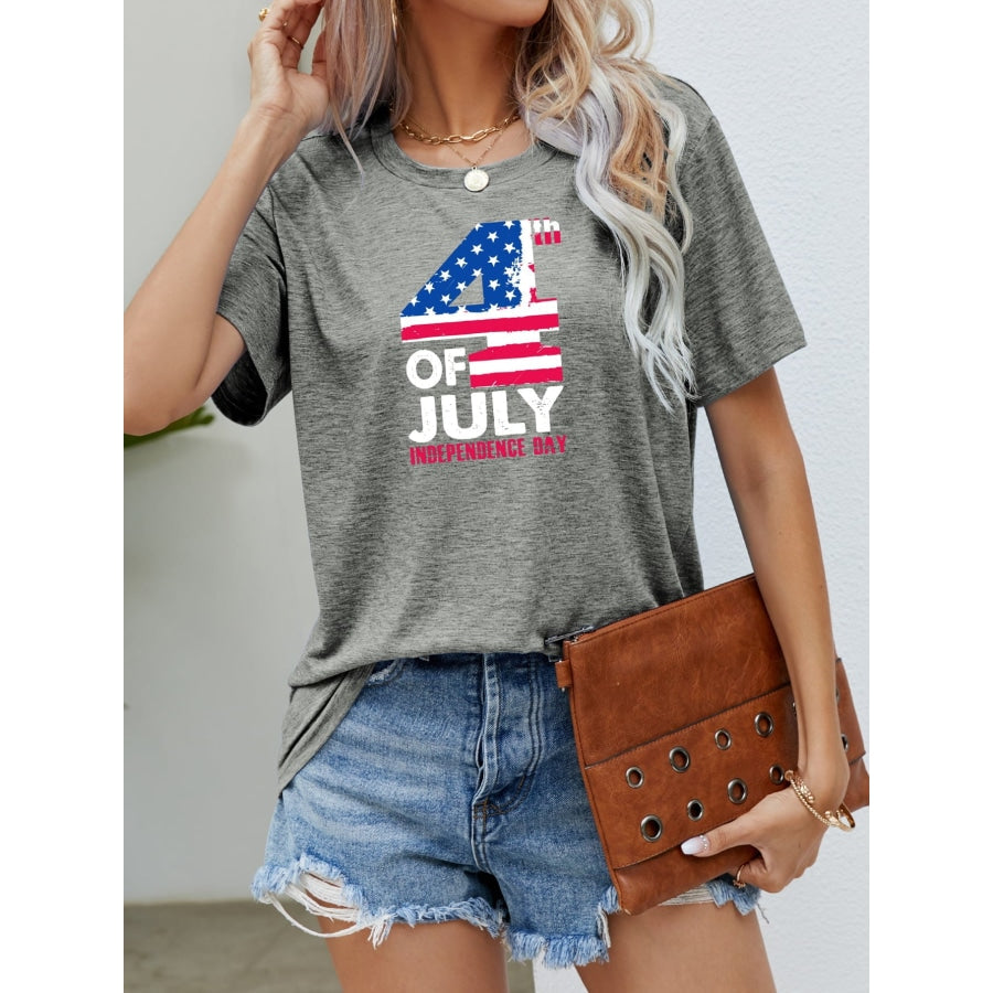 4th OF JULY INDEPENDENCE DAY Graphic Tee Mid Gray / S