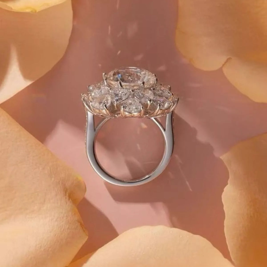 5 Carat 925 Sterling Silver Moissanite Ring Apparel and Accessories
