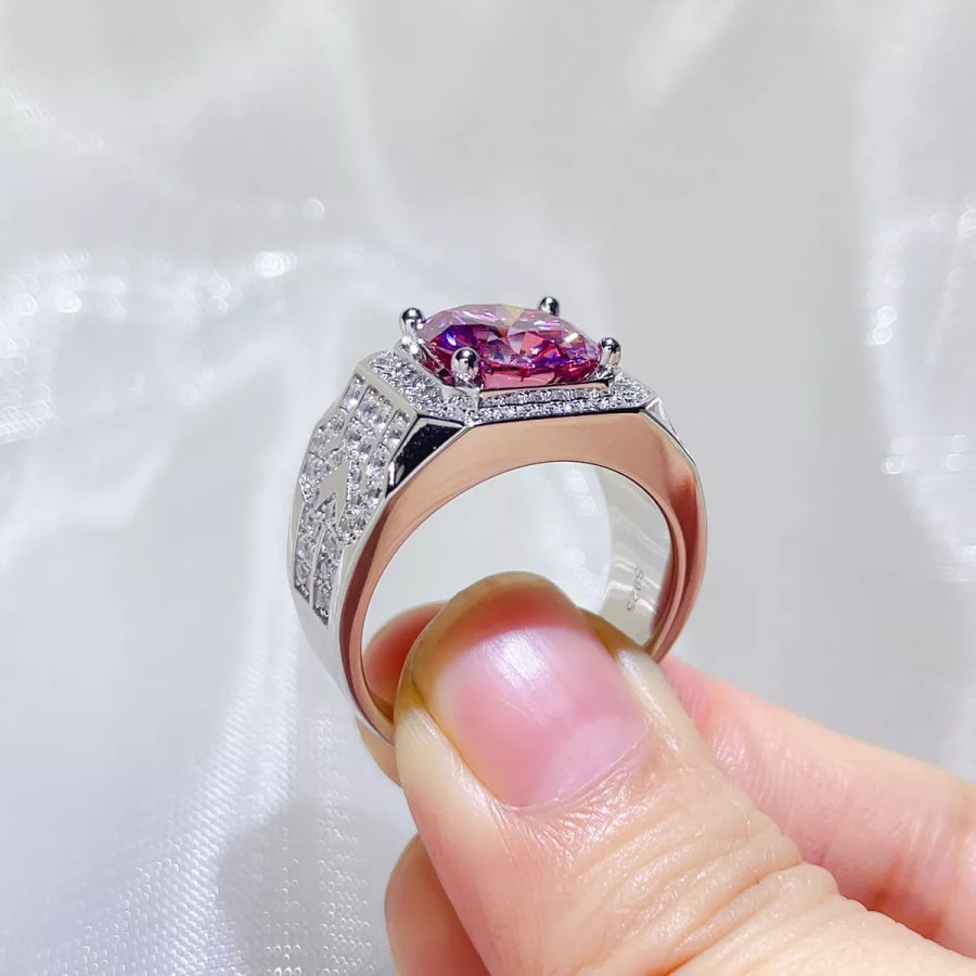 5 Carat 925 Sterling Silver Moissanite Ring Apparel and Accessories