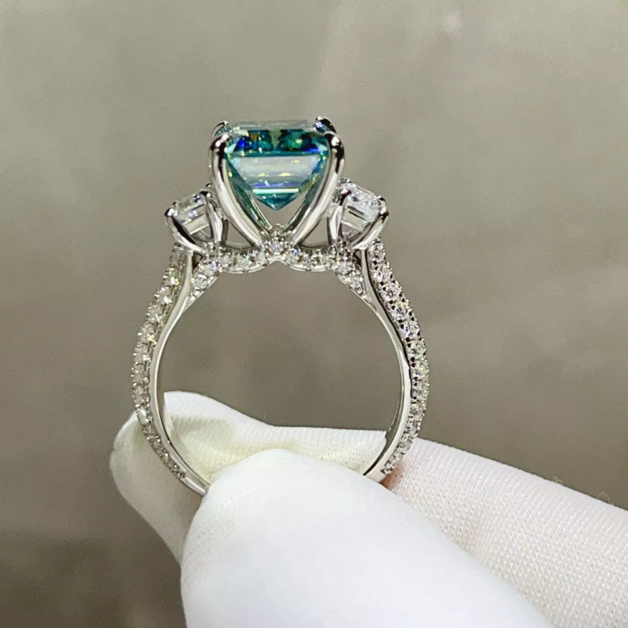 5 Carat 925 Sterling Silver Moissanite Ring Apparel and Accessories