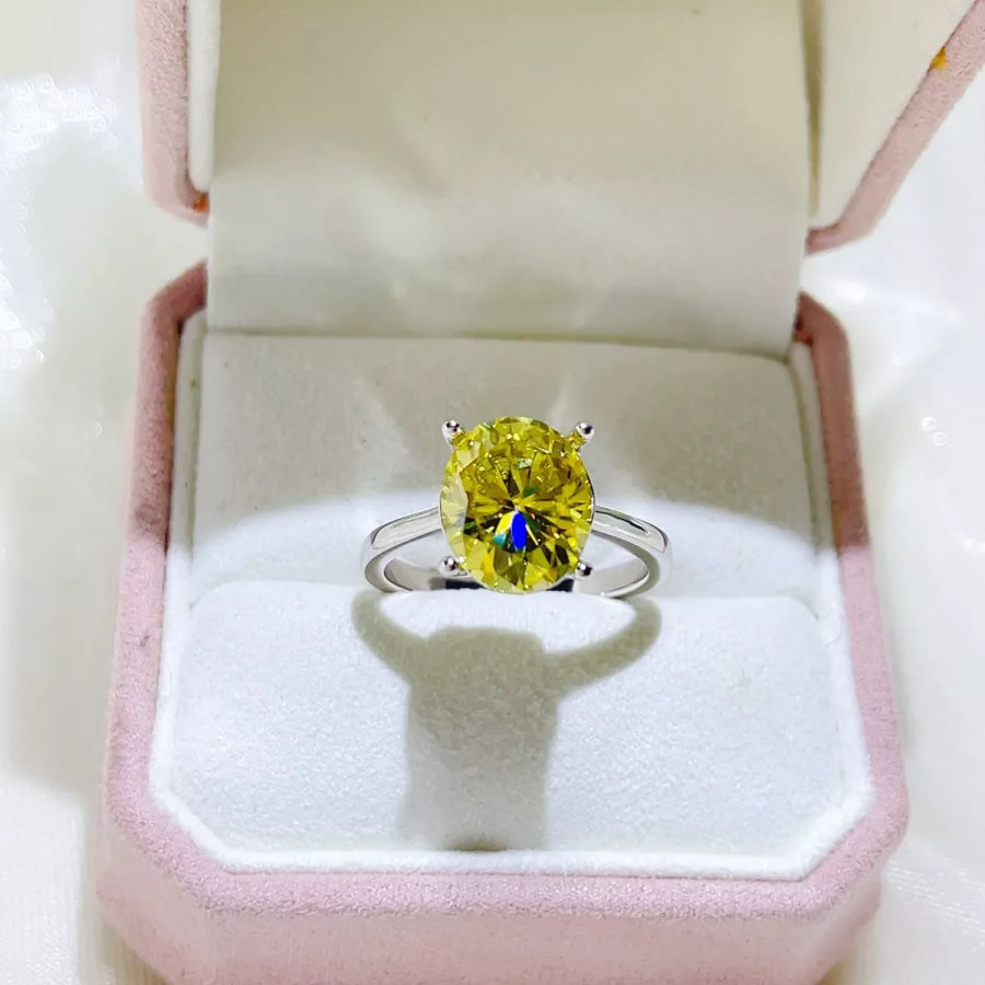 5 Carat 925 Sterling Silver Moissanite Ring Apparel and Accessories