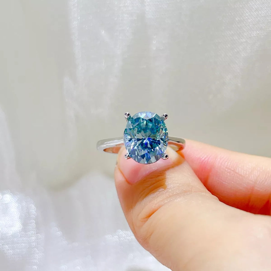 5 Carat 925 Sterling Silver Moissanite Ring Apparel and Accessories
