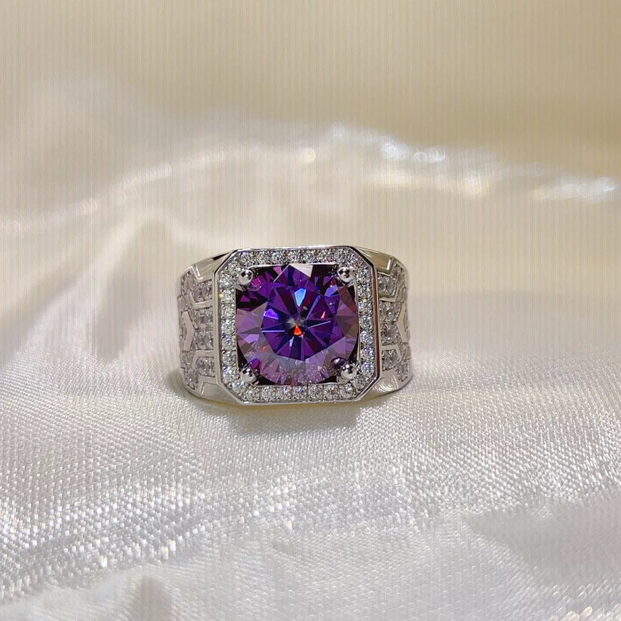 5 Carat 925 Sterling Silver Moissanite Ring Apparel and Accessories