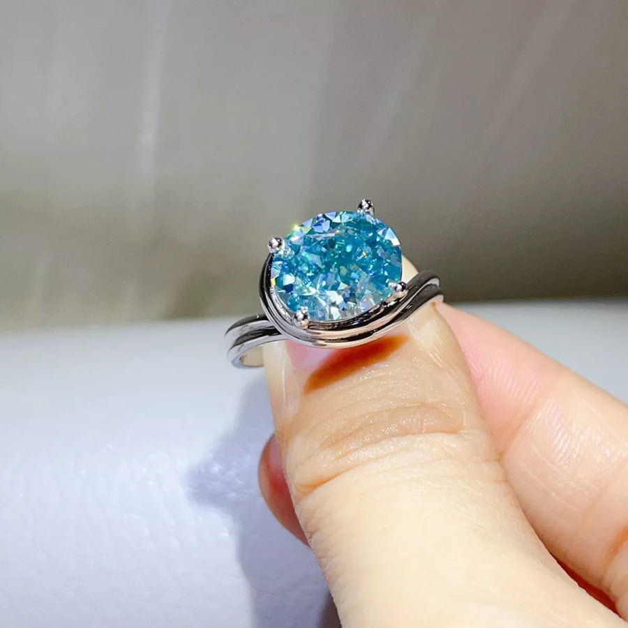 5 Carat 925 Sterling Silver Moissanite Ring Apparel and Accessories