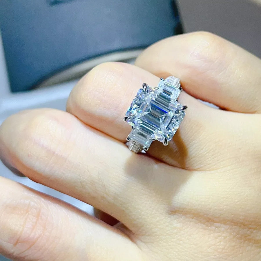 5 Carat 925 Sterling Silver Moissanite Ring / Apparel and Accessories