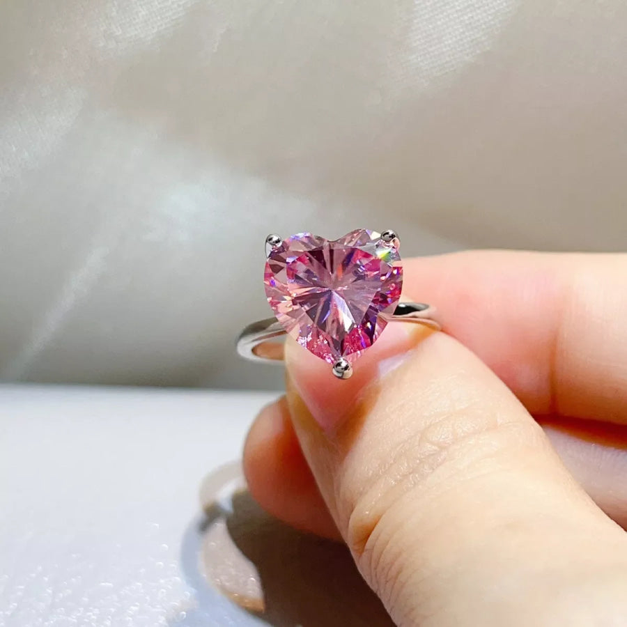 5 Carat 925 Sterling Silver Moissanite Ring Apparel and Accessories