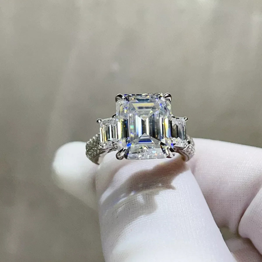 5 Carat 925 Sterling Silver Moissanite Ring / Apparel and Accessories