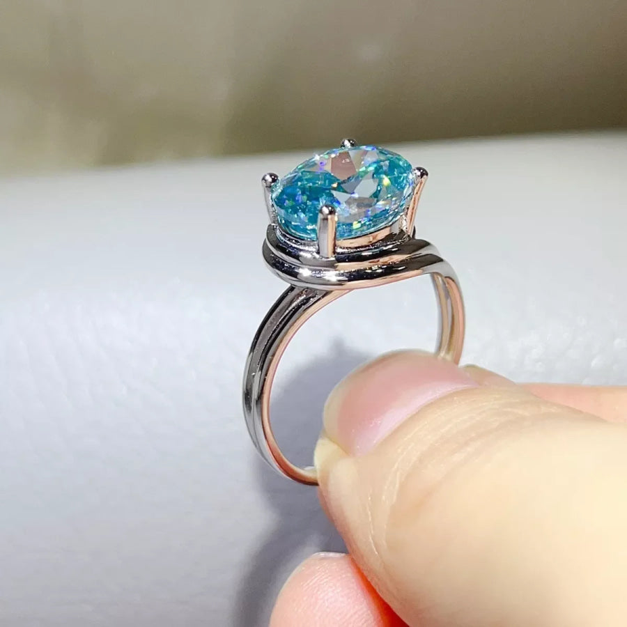 5 Carat 925 Sterling Silver Moissanite Ring Apparel and Accessories
