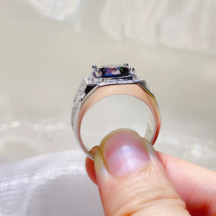 5 Carat 925 Sterling Silver Moissanite Ring Apparel and Accessories
