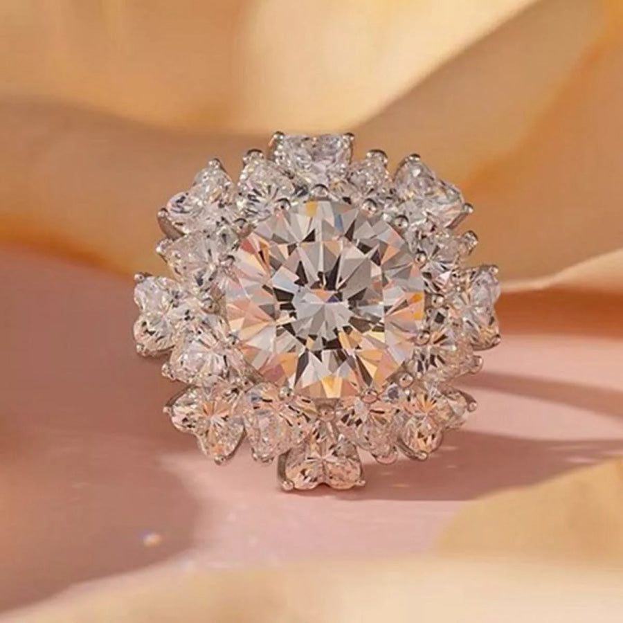 5 Carat 925 Sterling Silver Moissanite Ring Apparel and Accessories