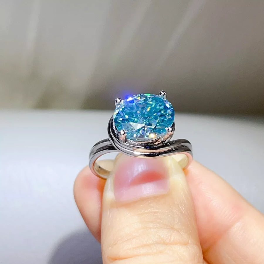 5 Carat 925 Sterling Silver Moissanite Ring Apparel and Accessories