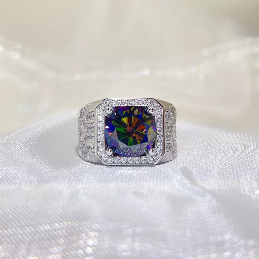 5 Carat 925 Sterling Silver Moissanite Ring Apparel and Accessories