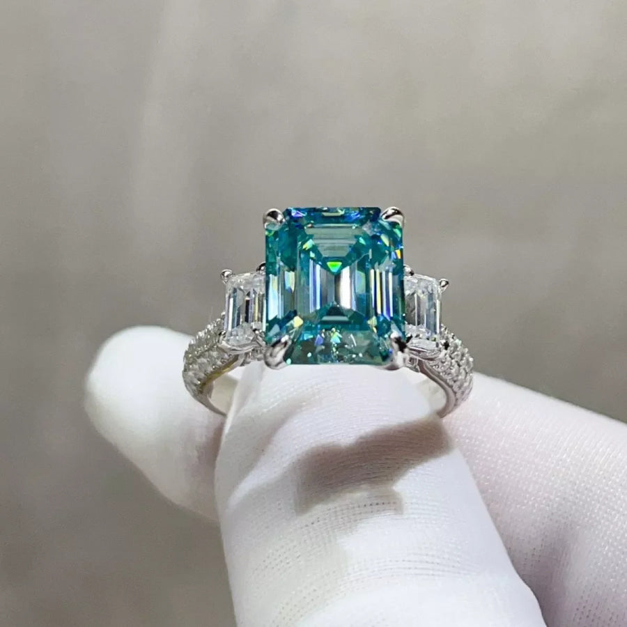 5 Carat 925 Sterling Silver Moissanite Ring Apparel and Accessories