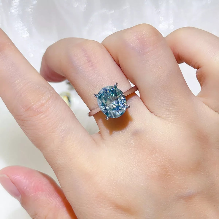 5 Carat 925 Sterling Silver Moissanite Ring Apparel and Accessories