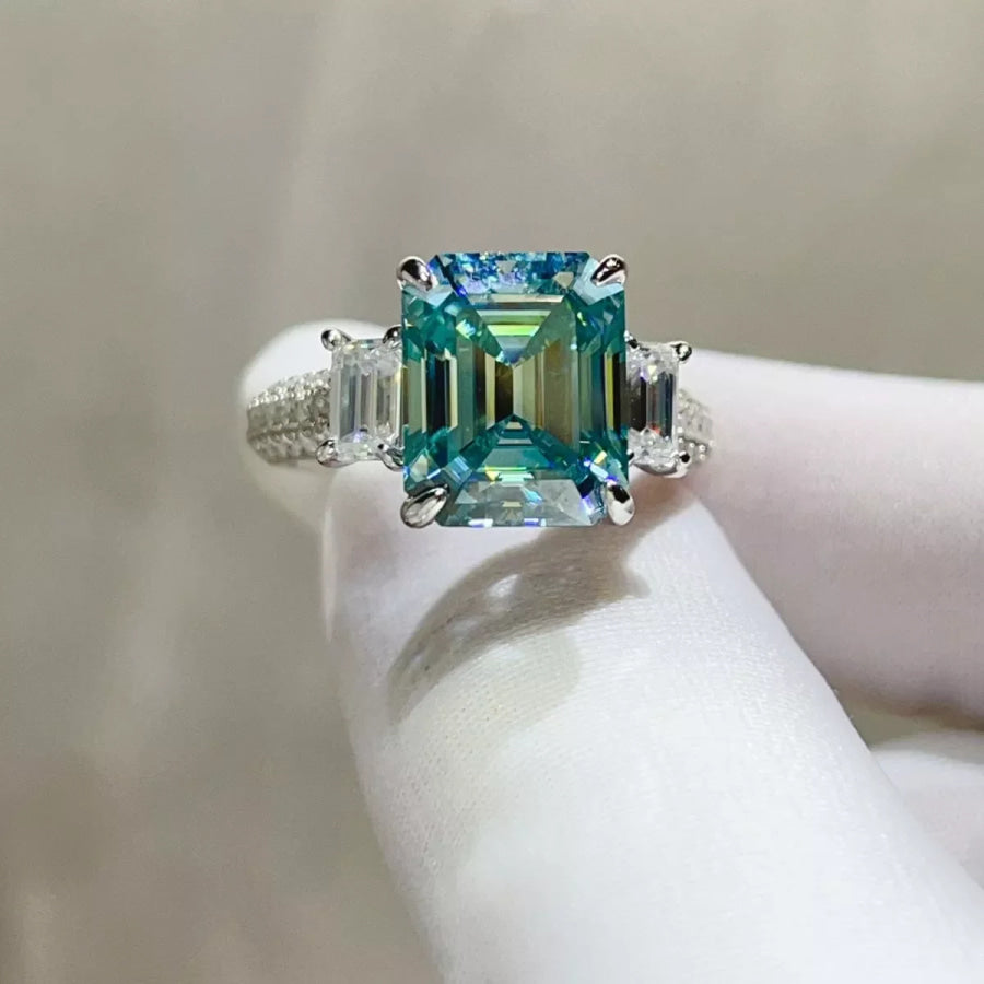 5 Carat 925 Sterling Silver Moissanite Ring Apparel and Accessories