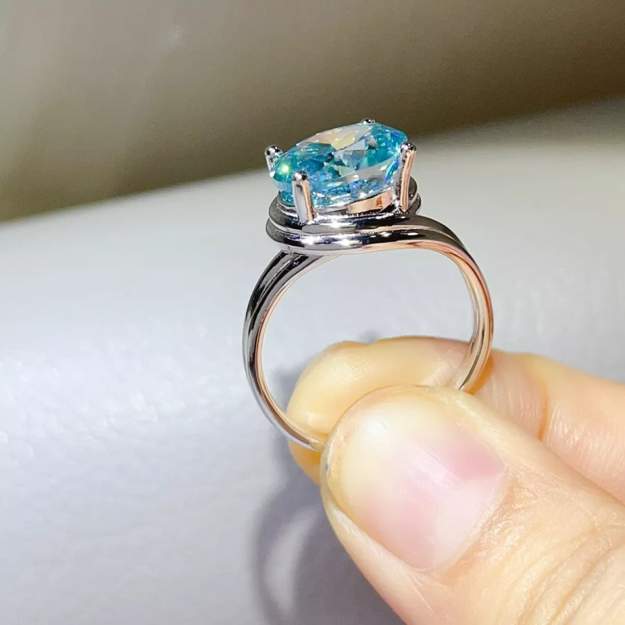 5 Carat 925 Sterling Silver Moissanite Ring Apparel and Accessories