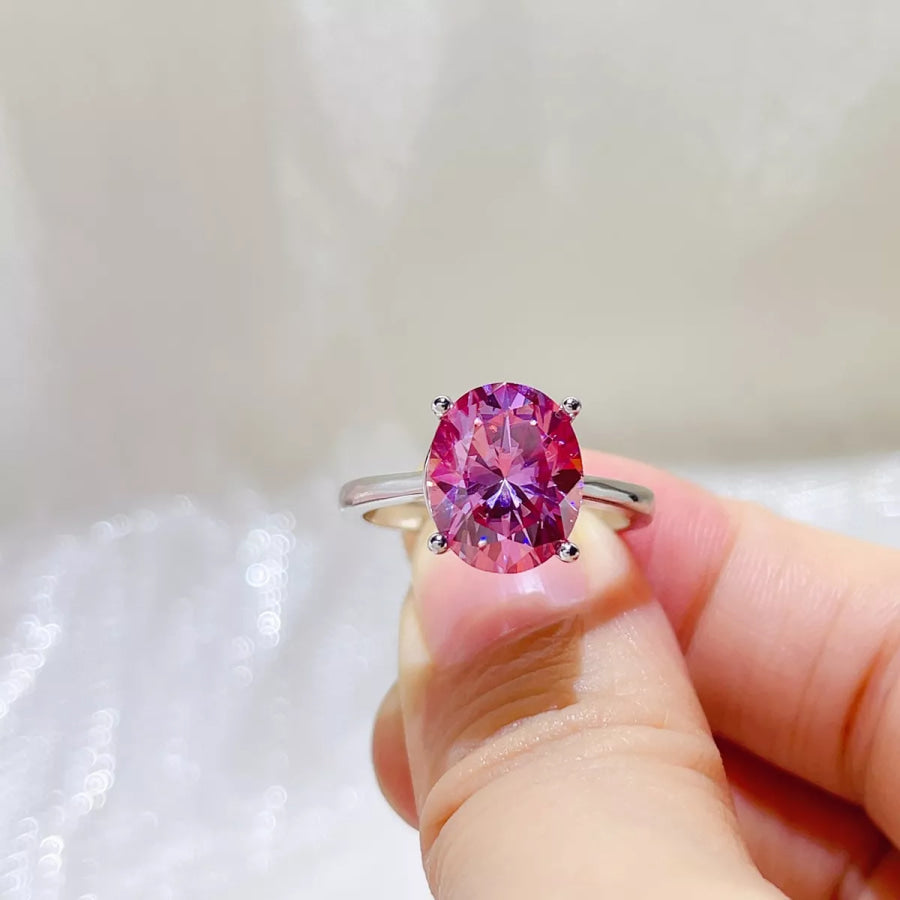 5 Carat 925 Sterling Silver Moissanite Ring Apparel and Accessories