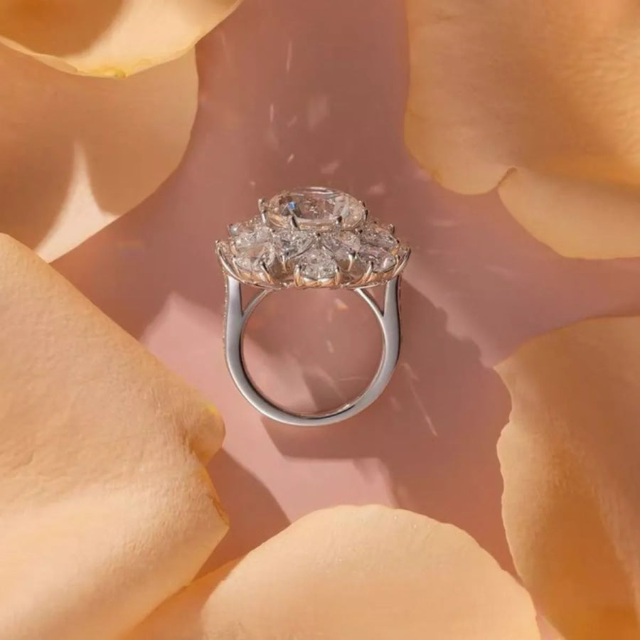 5 Carat 925 Sterling Silver Moissanite Ring Apparel and Accessories