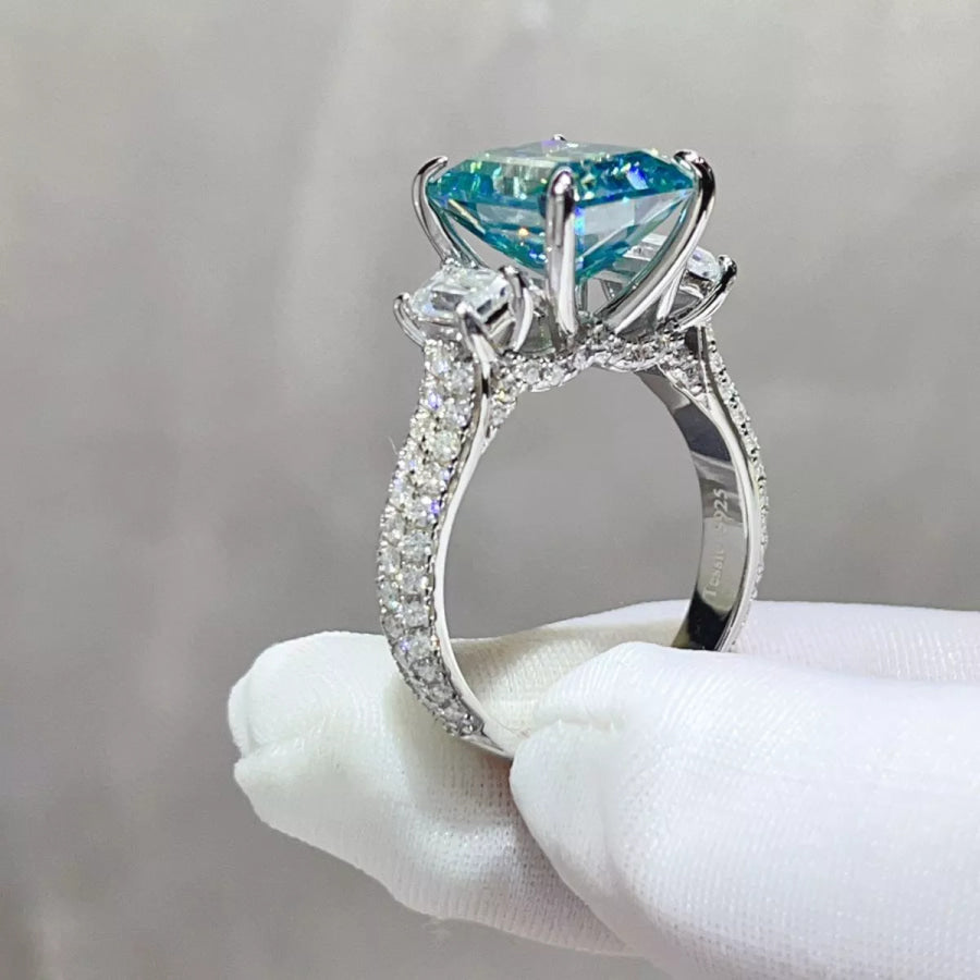 5 Carat 925 Sterling Silver Moissanite Ring Apparel and Accessories