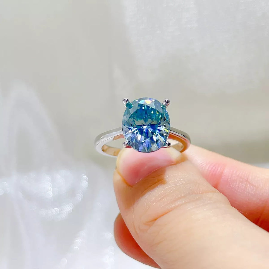 5 Carat 925 Sterling Silver Moissanite Ring Apparel and Accessories